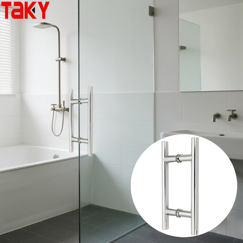 High Quality Glass Door Hardware 304 Stainless Steel Custom Push Pull Handle