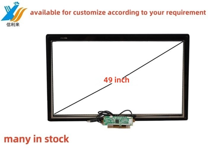 49 Inch Multi touch projected USB capacitive (PCAP) GG GFF ITO touch screen panel waterproof oilproof glove touch pen touch AR AG AF customized lcd