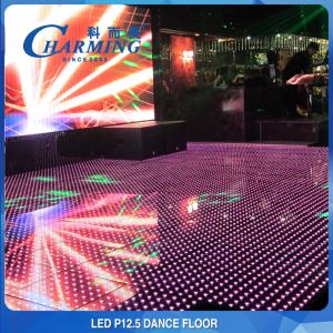 Quality P12.5 Interactive LED Dance Floor Portable For Wedding Club Hotel wholesale