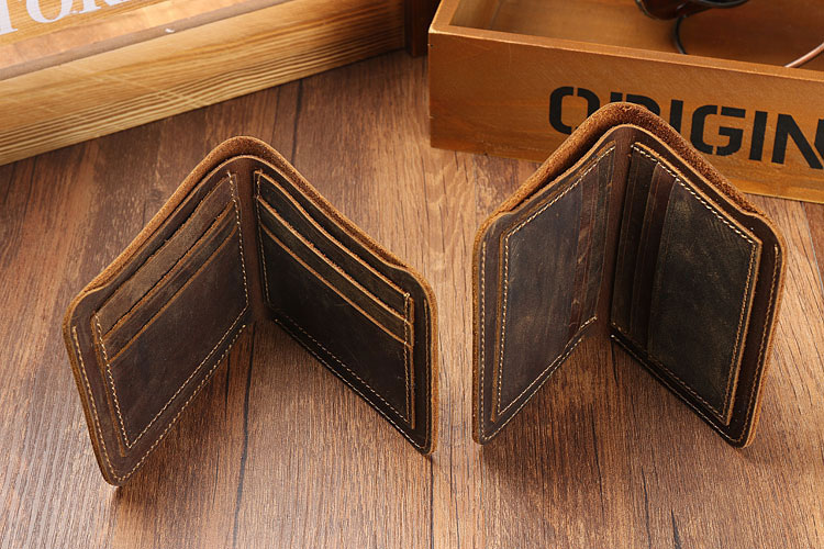 Men's Ultra-thin Designer Wallets made of GENUINE LEATHER with Credit Card Slots