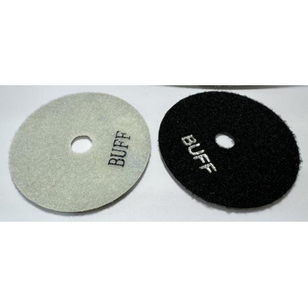Black / White Buff Diamond Wet Polishing Pad Dia 100mm 125mm For Stone
