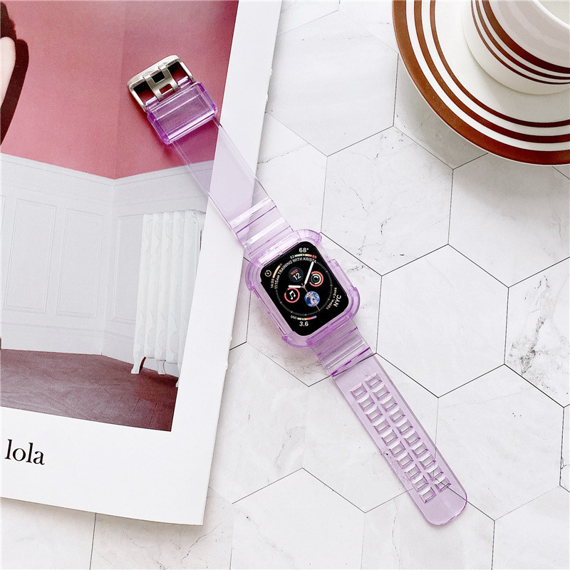 Transparent Glacier 42mm Strap Rubber Watchband Multi Colors