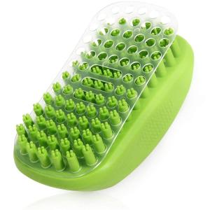 China Bath Soothing Dog Wash Scrubber Rubber PET Massage Brush For Long Short Hair on sale