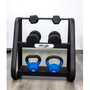 Gym Equipment Commercial 2 Tier Weights Dumbbell Rack Kettlebell Rack
