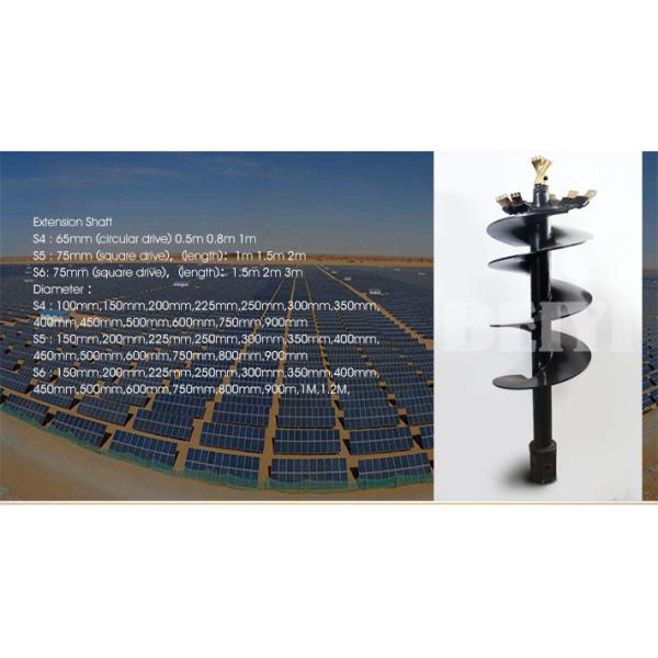 Excavator earth auger machine drilling attachment