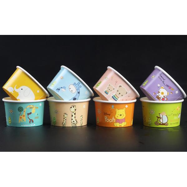 Customize 300ml 8oz Ice Cream Cups Containers With Lids and Spoons