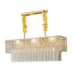 China AC110V Square Modern Crystal Chandelier Ceiling Lights Electroplated Hardware Strong Bearing on sale