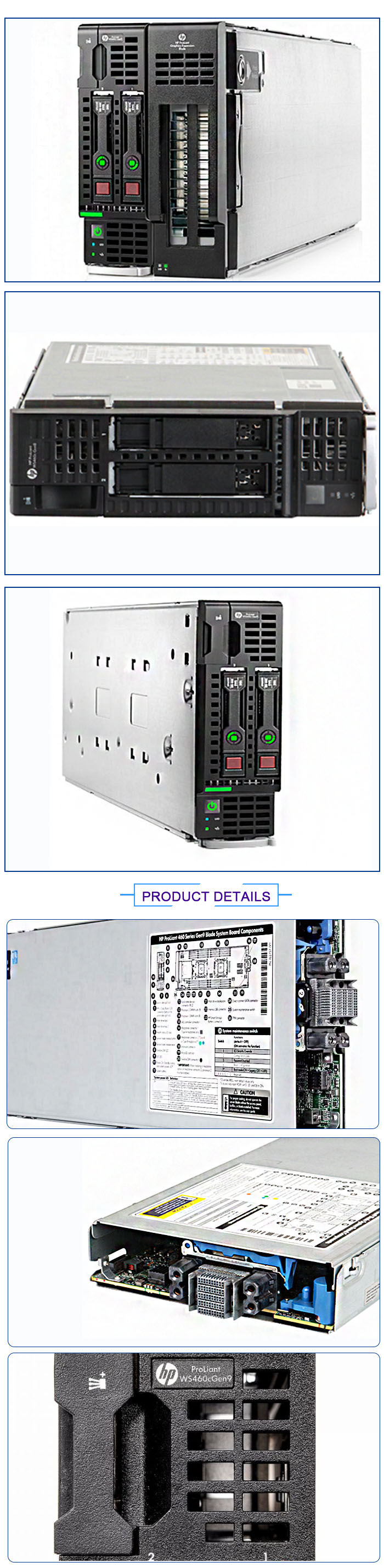 Stock HPE ProLiant WS460c Gen9 Graphics Intel Xeon E5-2630 v3 Blade Server