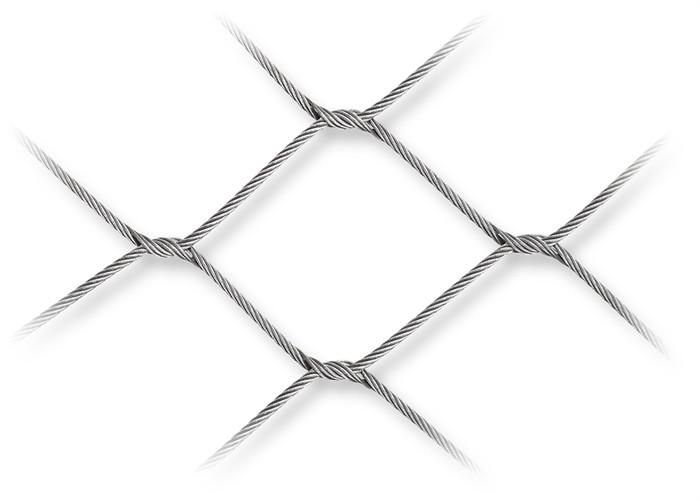40mm- 80mm Stainless Steel Cable Netting Flexible Woven Wire Mesh