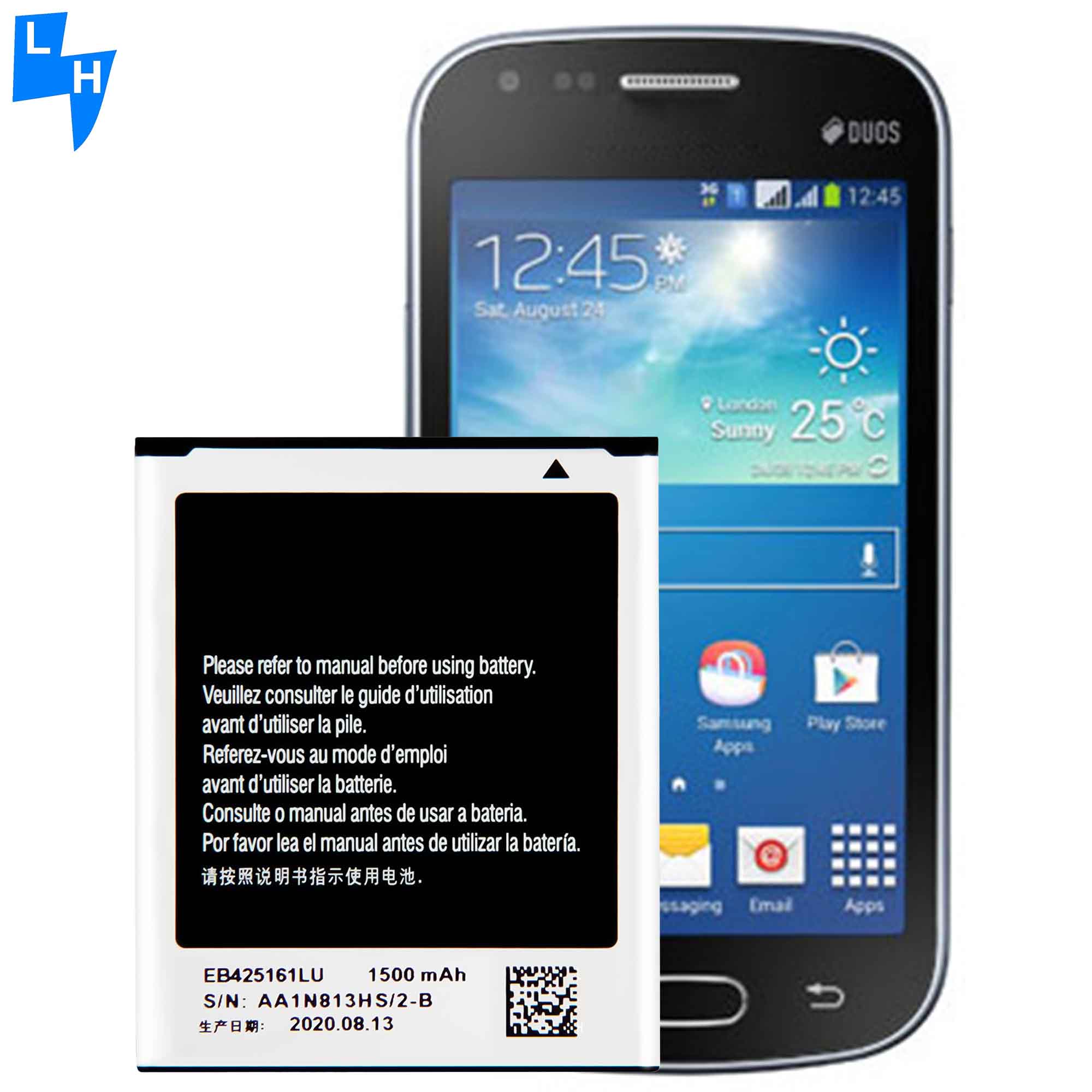 1500mAh EB425161LU Replacement Battery for Samsung SM-J105H J1MINI S7562 S7572 S7580