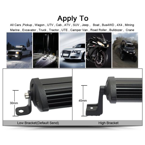 Super Slim 6D 60W 14 Inch Driving Lamp for Car Trailer Trucks Boat SUV ATV 12V 24V 4x4 Offroad Waterproof Led Work Light