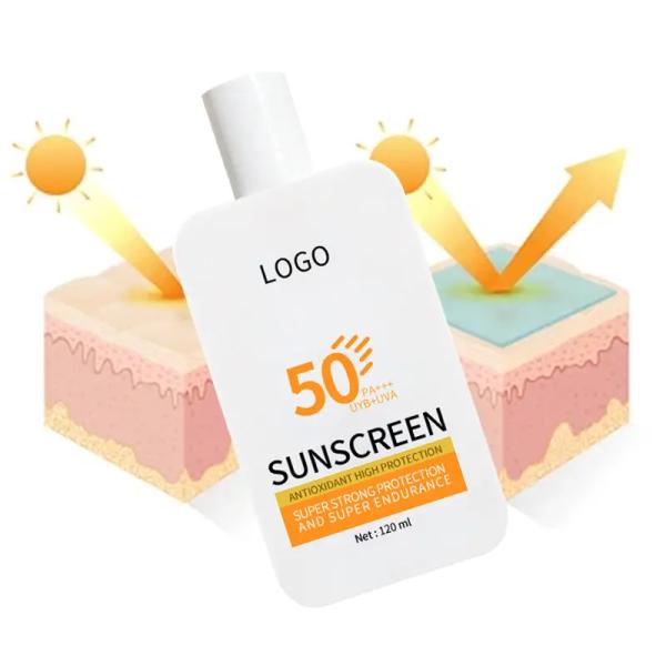 Women Dry Face Skin Beauty Cosmetics Sunscreen SPF 50 Cream Lightweight Sunscreen Gel