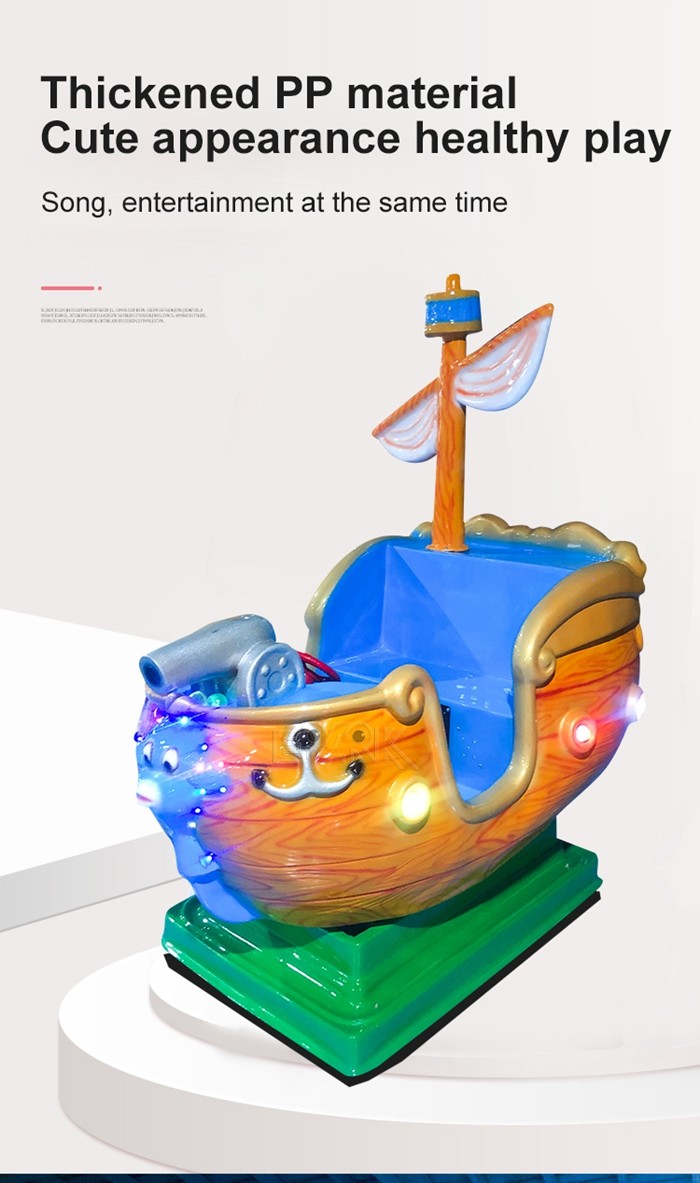 Common Mobile Pirate Ship Swing Ride Kiddie Ride Machine For 2 People