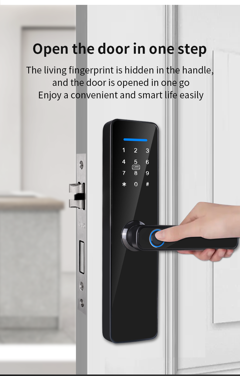 Remote Control Smart Lock TTlock Tuya Fingerprint Interior Door Lock