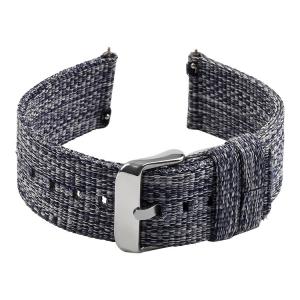Quality Woven 22mm Canvas Strap Watch Band , Replacement Wrist Band Space Gray wholesale