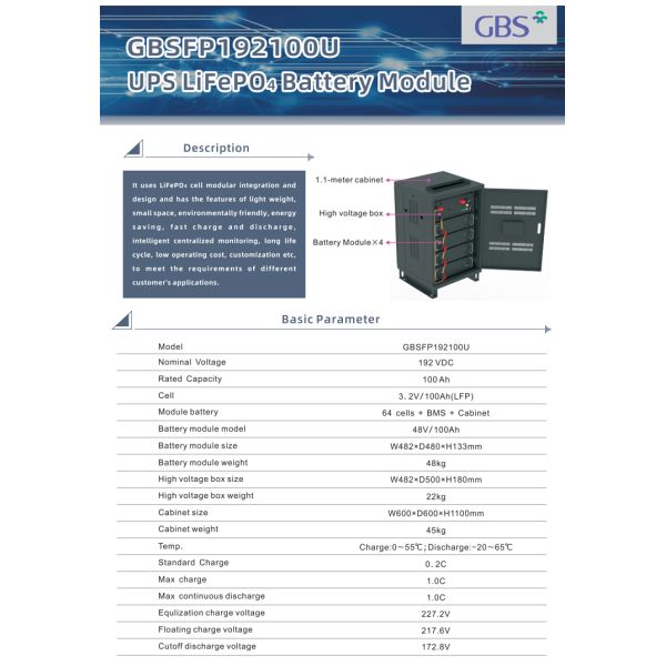 192V 50Ah LiFePO4 Lithium Battery Pack 9.6kWh Energy Storage Server Rack Mount UPS Battery off Grid