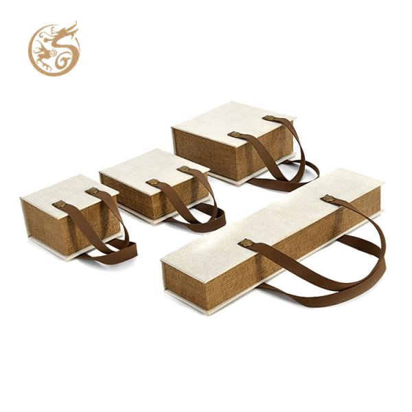 XL Packaging Magnetic Hard Paperboard Box for Jewelry Necklace Bracelet Texturepaper Book Shape