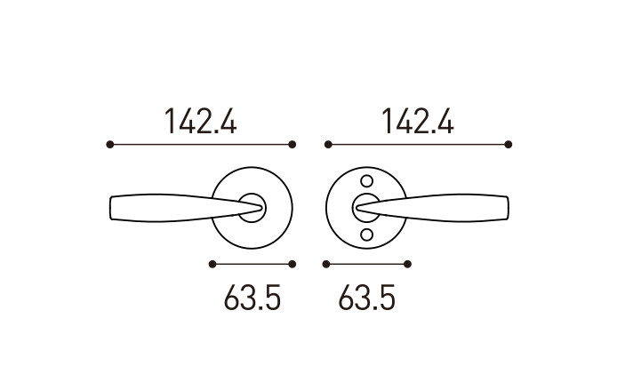 Amertop Door Handle Lever with High Quality Modern Design for Home Bedroom or Bathroom Privacy