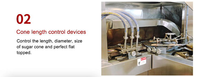 Multifuncional Sugar Cone Production Line With 61 Baking Plates