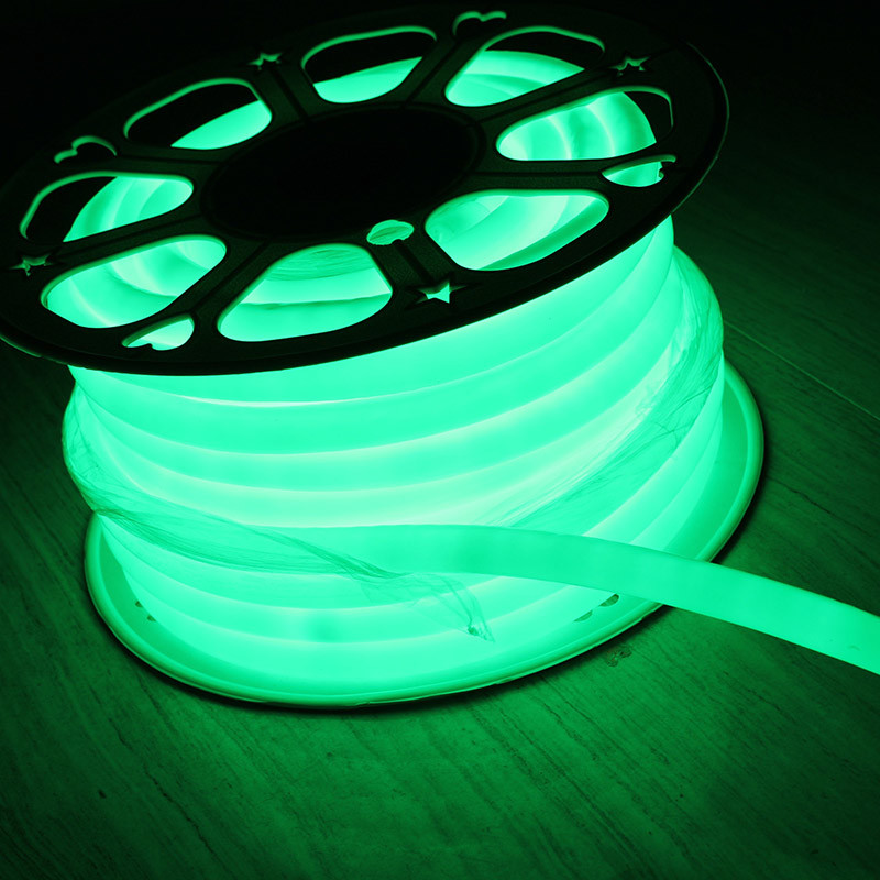 110V 360 degree emitting 16mm round slim led neon flex christmas lights green