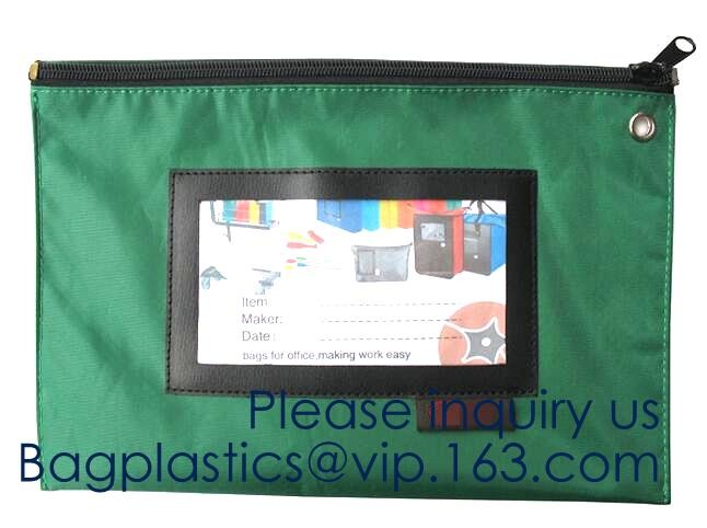 Custom Multi Function Waterproof Nylon Security Night Deposit Bags Zipper Locking Bank Bag For Cash Money, bageasae