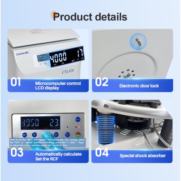 CTL420 Benchtop Low-Speed Centrifuge – Precision Engineered for PRP, PRF, and Clinical Applications