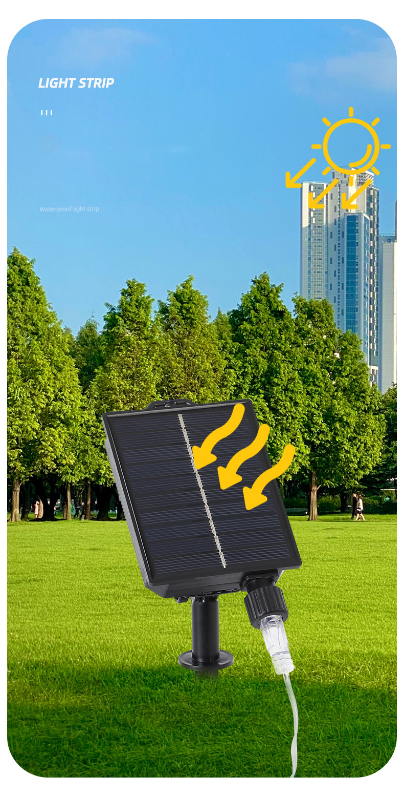 Warm White Solar Fairy String Lights with 72-Hour Runtime and 2000mAh-5000mAh Battery for Multi-Scene Applications