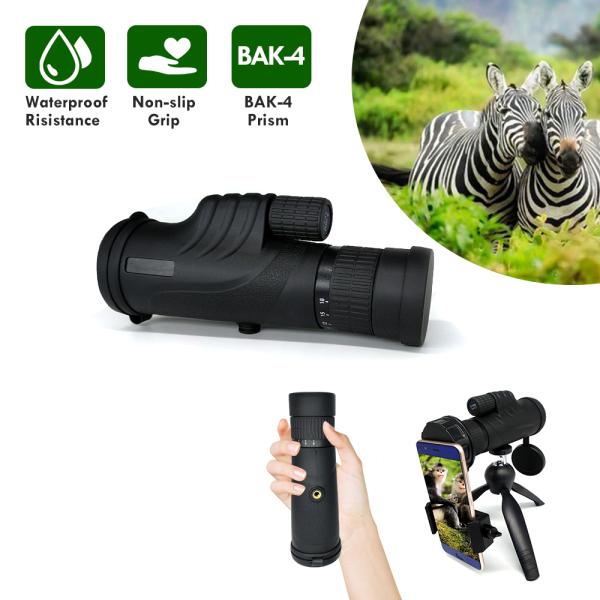 6-18x42 10-30X42 High Power Zoom Monocular With Smartphone Adapter And Tripod