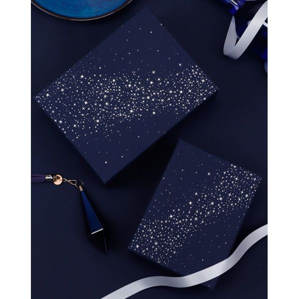 Luxury Design Blue Carton Corrugated Gift Box Garment Clothing Packaging Box