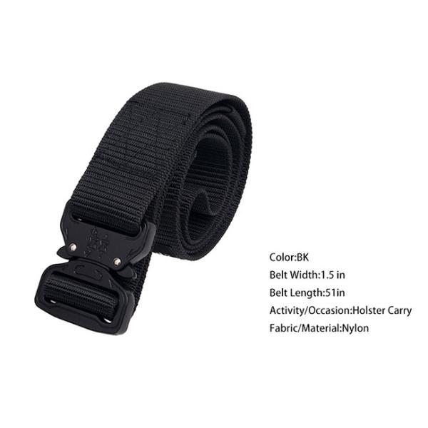 Tactical Belt Outdoor Cobra Buckle Tactical Belts Cobra Nylon Belt XL size BK