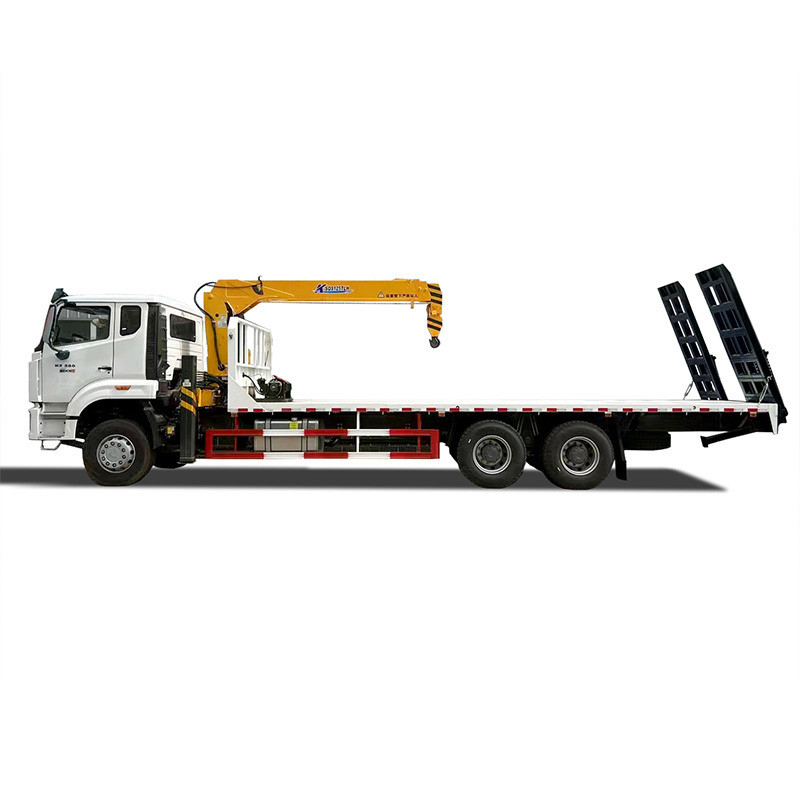 SINOTRUK HOWO 6x4 Flat Bed Truck Mounted Crane