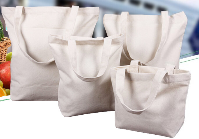 Reusable 100% Cotton Canvas Bag Canvas Tote Bags Convenient Environmentally Grocery Shopping Bags,zipper canvas bag cott
