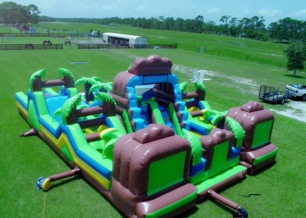 Cheap Fun assault course for children / Jungle assault course birthday party / Tropical Obstacle for sale