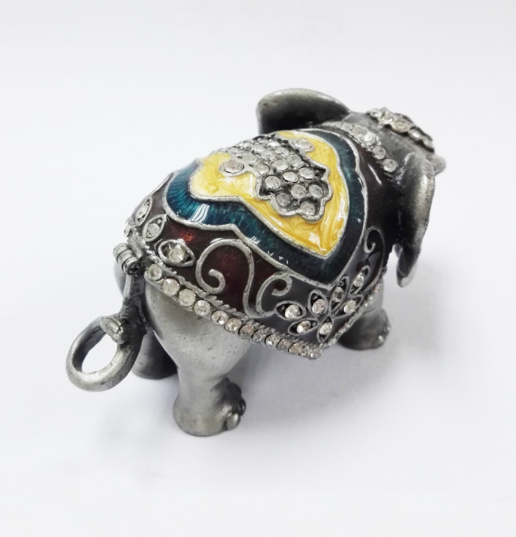 Alloy Elephant Jewelry Box Small Jewelry Box elephant metal jewelry boxes elephant shape bejeweled box