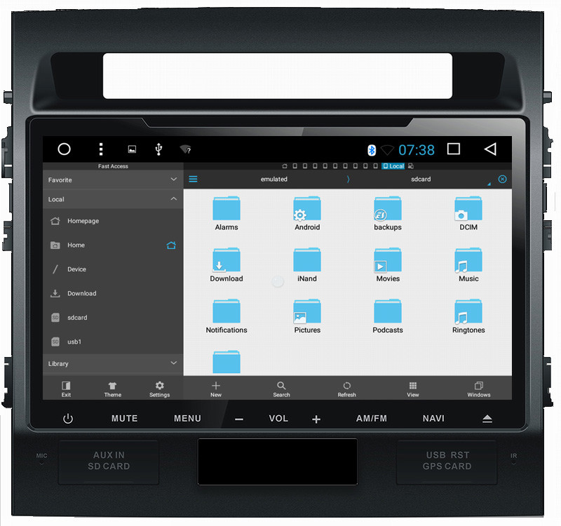 Ouchuangbo car radio head unit stereo androi 6.0 for Toyota land crusier 2010 with dual zone SWC USB bluetooth gps
