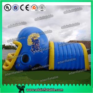 Quality Colorful PVC Inflatable Helmet Tunnel / Inflatable Football Helmet Tunnel wholesale