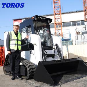 China TOROS White  JC45 JC65 Hydraulic Skid Steer Loader With Attachments on sale