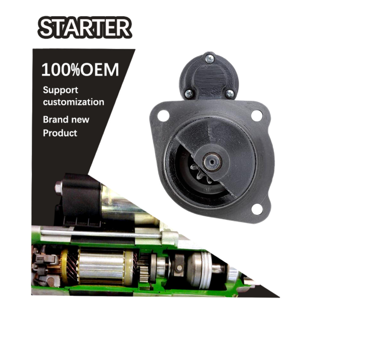 12V 10T CW STARTER IH Tractors MAXXUM 115 47605262 90386242 11.132.621, 11.132.394, 11.132.236, IS1420, 11132621,