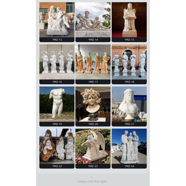 Outdoor Natural Stone White Buddha Statue Large Marble for Sale