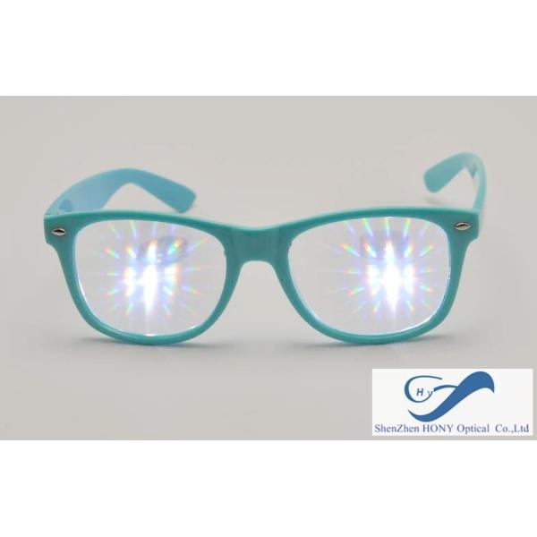 Customizd PVC 3D Fireworks Glasses With Optics Parameter Transmittance 90%