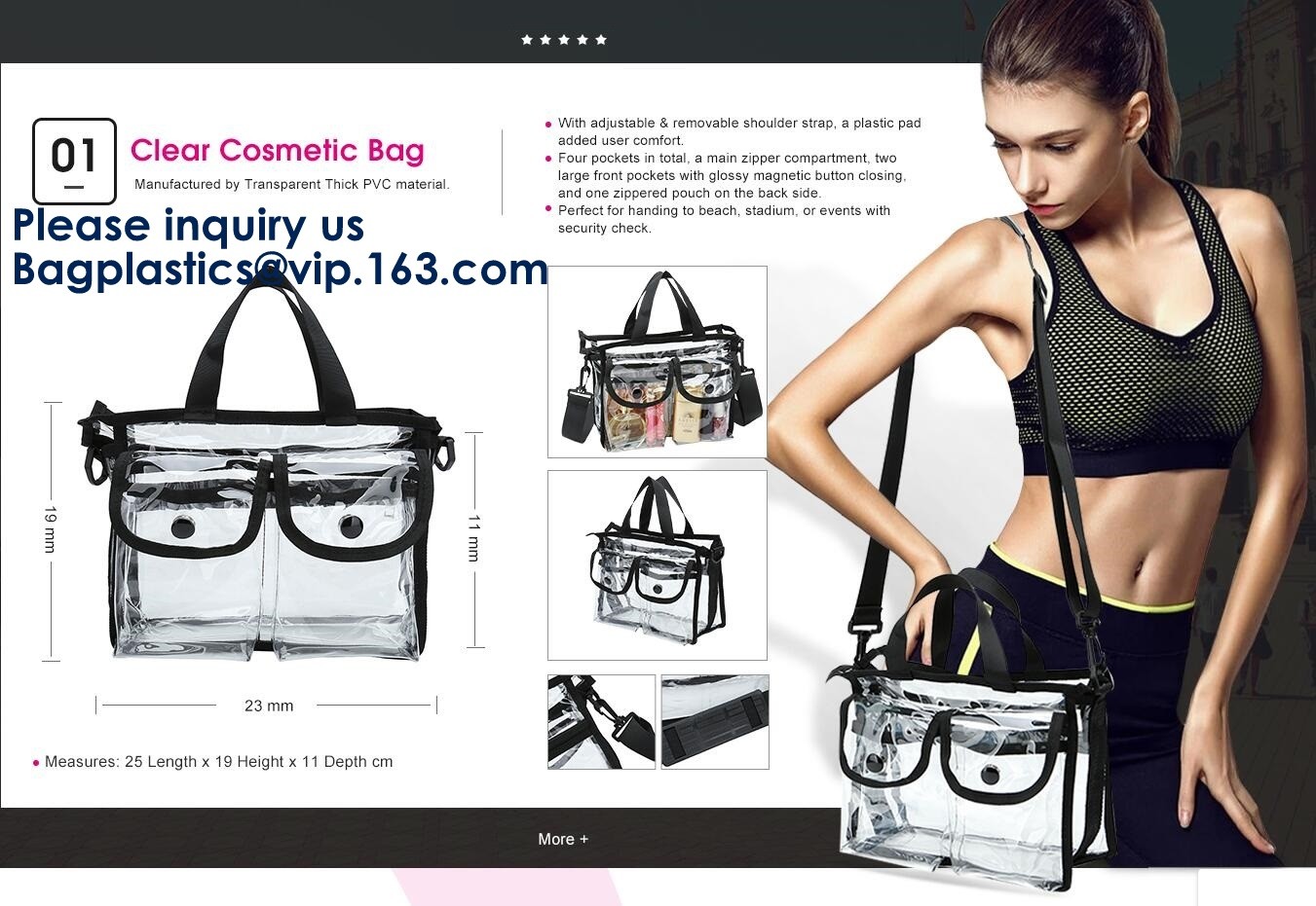 PVC Tote Bag Interior Mesh Reinforced Double-Stitched Handle Storage Bags hold up Bags measure 56 x 21 x 16cm Holds appr