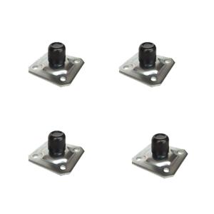 Quality Suspension Wheel Gate Door Stopper Adjustable White Zinc Plated wholesale