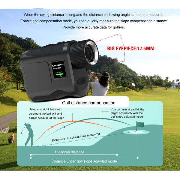 Sport Laser Rangefinders 195g H Telescope for Golf Slope Function 1500m Long Distance Range