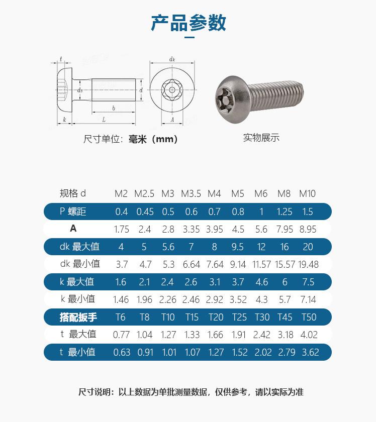 DIN Standard 304 Stainless Steel Torx Round Pan Head With Pin Anti Theft Security Screws Six Lobe Button Head Tamper Proof Bolts