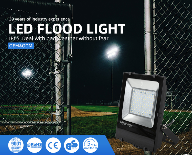 Waterproof Projectors 50W 100W 150W Spare Parts LED Flood Light with 13000lm