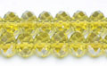 Quality Lemon Glass Beads Faceted Rondelles wholesale