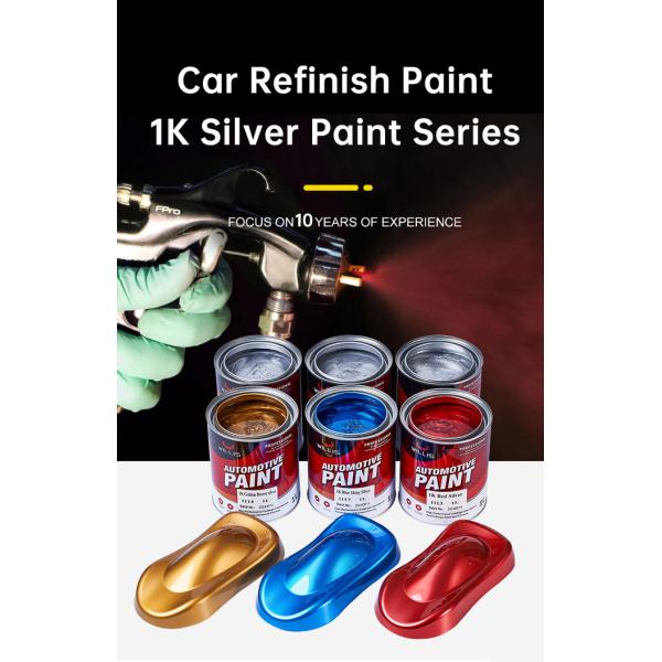 1K Primer Pearl Silver Metallic Automotive Paint Standard Thinner 2K Epoxy Primer 1K Silver Metallic Base Coat