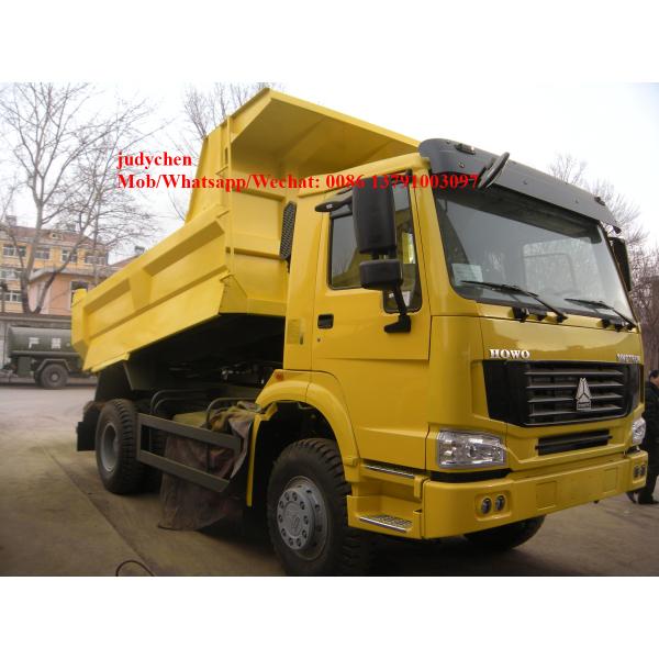 Yellow Sinotruk Howo 6x4 371hp Heavy Duty Dump Truck