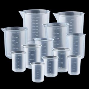 Quality Plastic Beakers Plastic Graduated Cups Clear Multipurpose Measuring Cups Epoxy Mixing Cups, Liquid Container Beakers wholesale