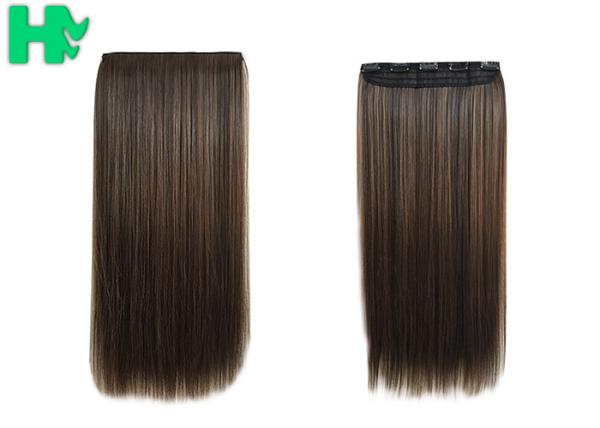 Straight Popular Synthetic Human Hair Extensions , New Stylish Comfortable
